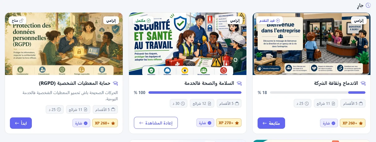 Formez dans toutes les langues de vos équipes.